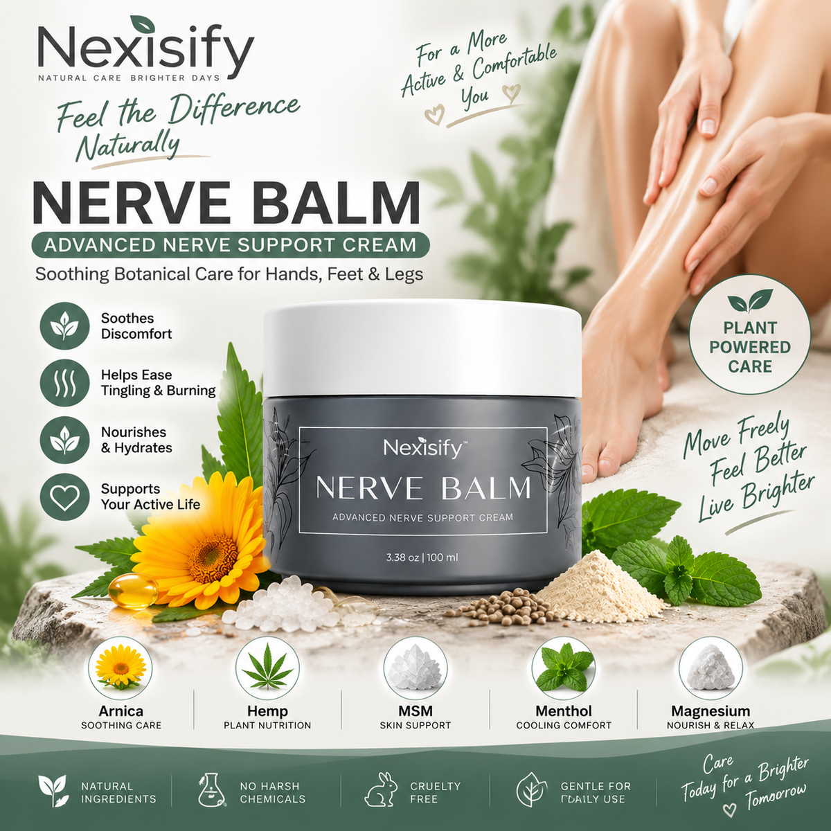 🌿 Nexisify Nerve Balm | Relief Cream for Tingling, Burning & Numbness 🌱