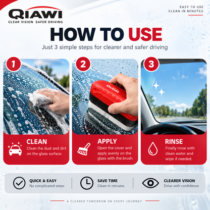 🚗 Windshield Oil Film Cleaner Brush for Car Glass, Windows & Mirrors